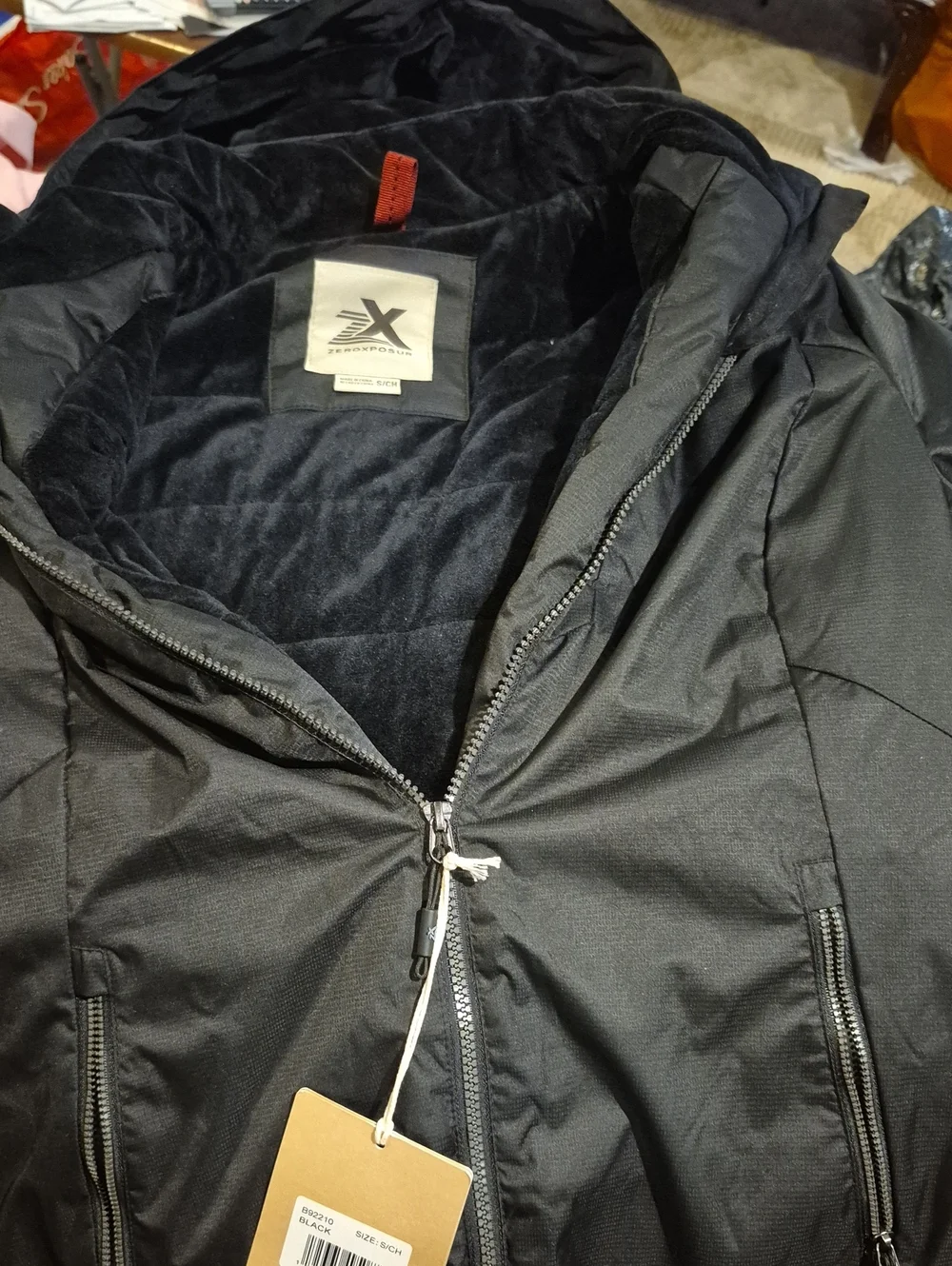 NEW--ZeroXposur Kid's Black Hooded Quilted Puffer Jacket